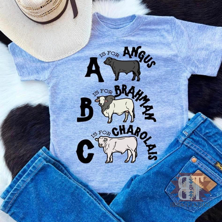 CowKid Alphabet Tee BIBS & TUCKER CO. LLC