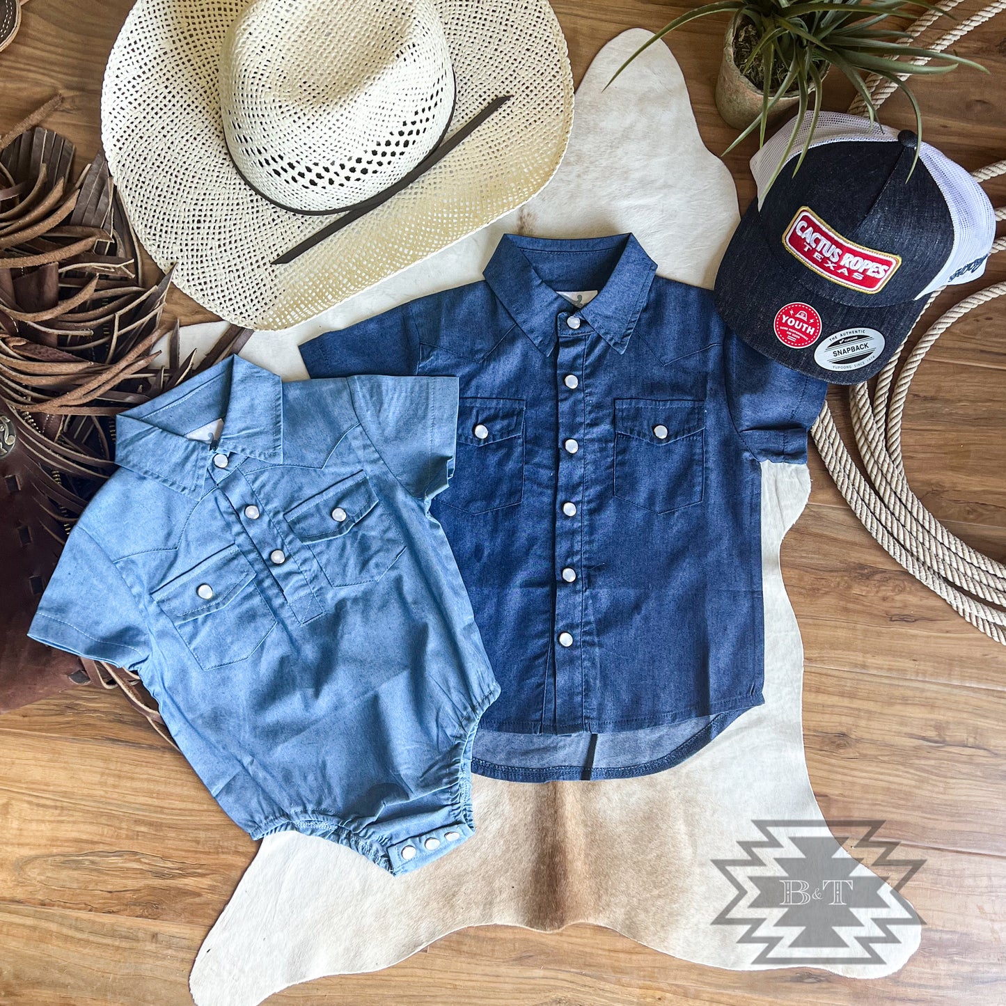 The Brazos Denim Button Down