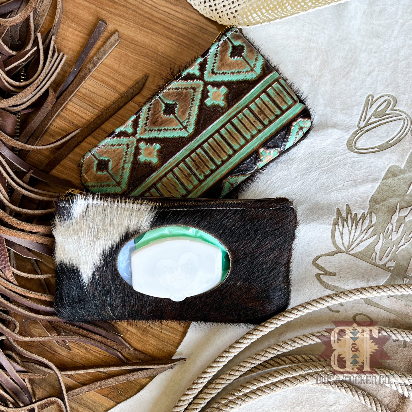 Turquoise Navajo Wipe Case