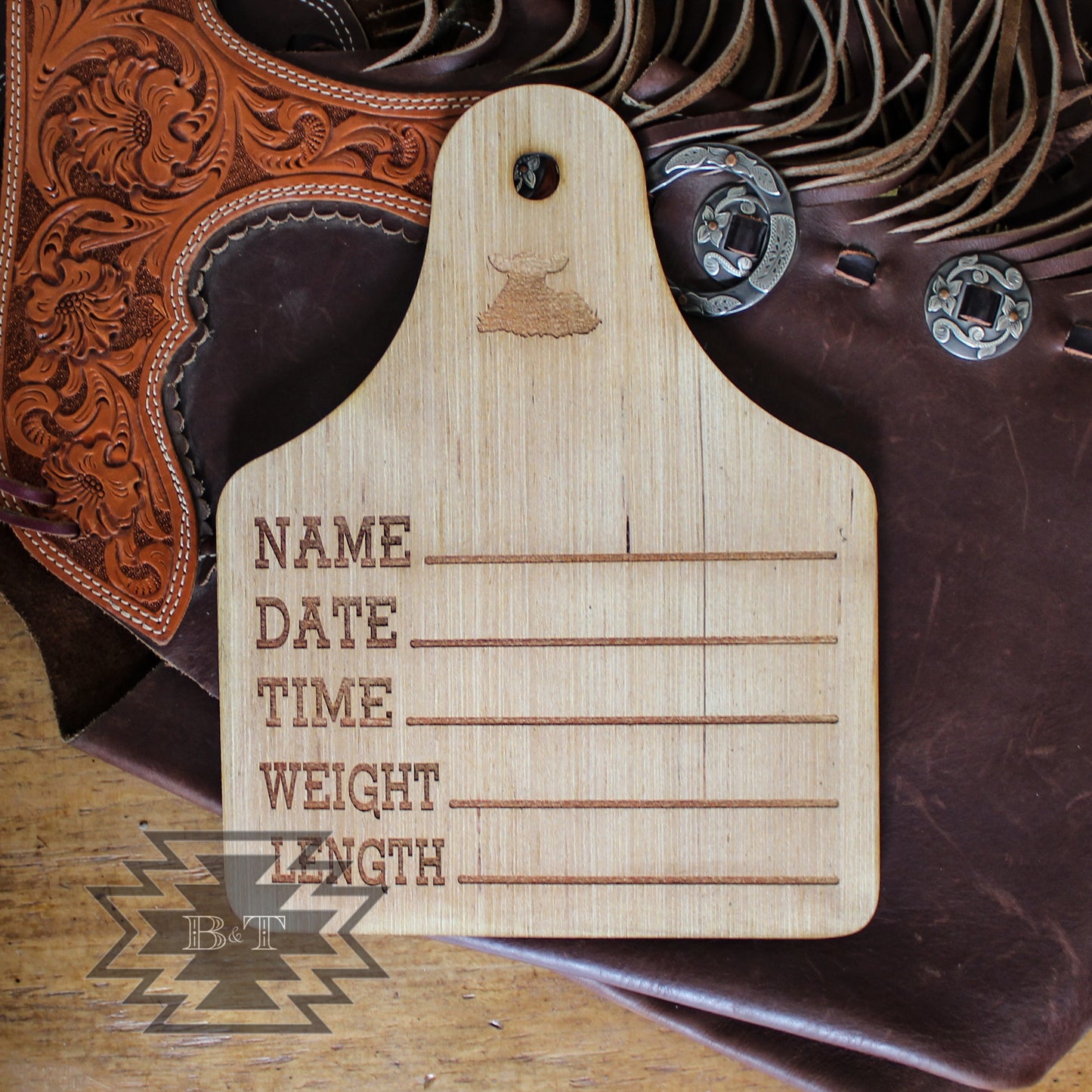 Wooden Announcement Eartag