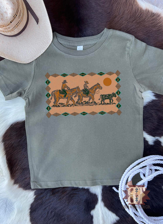 *Cowboy Checker Sunset