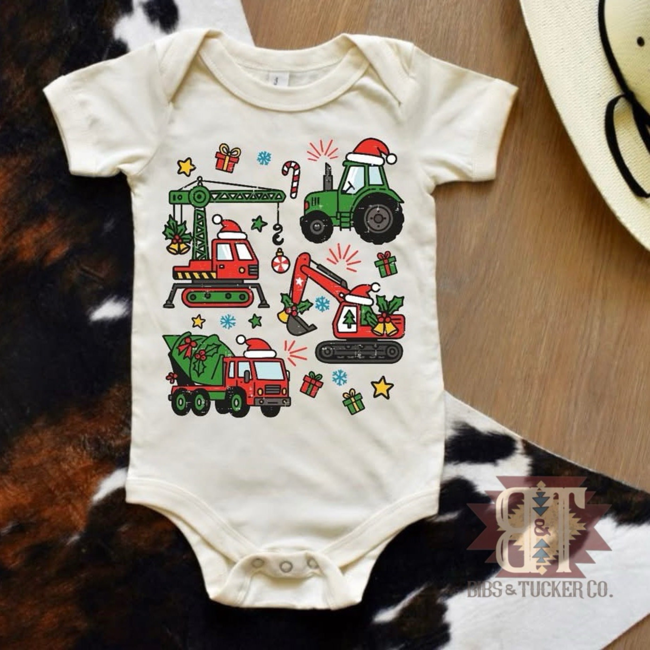*Construction Christmas Onesie