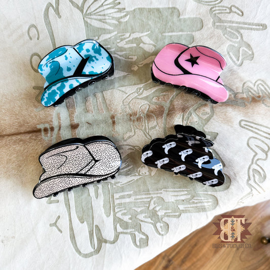 Cowboy Hat Hair Clips