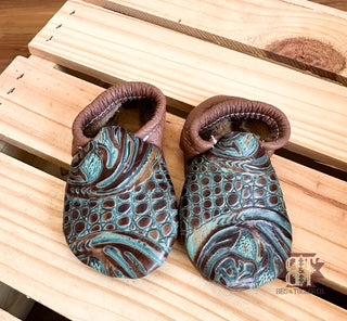 Faux Gator Print Booties