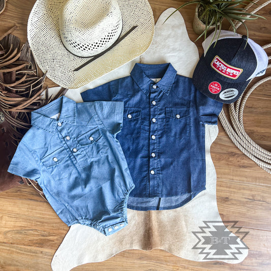 The Brazos Denim Button Down