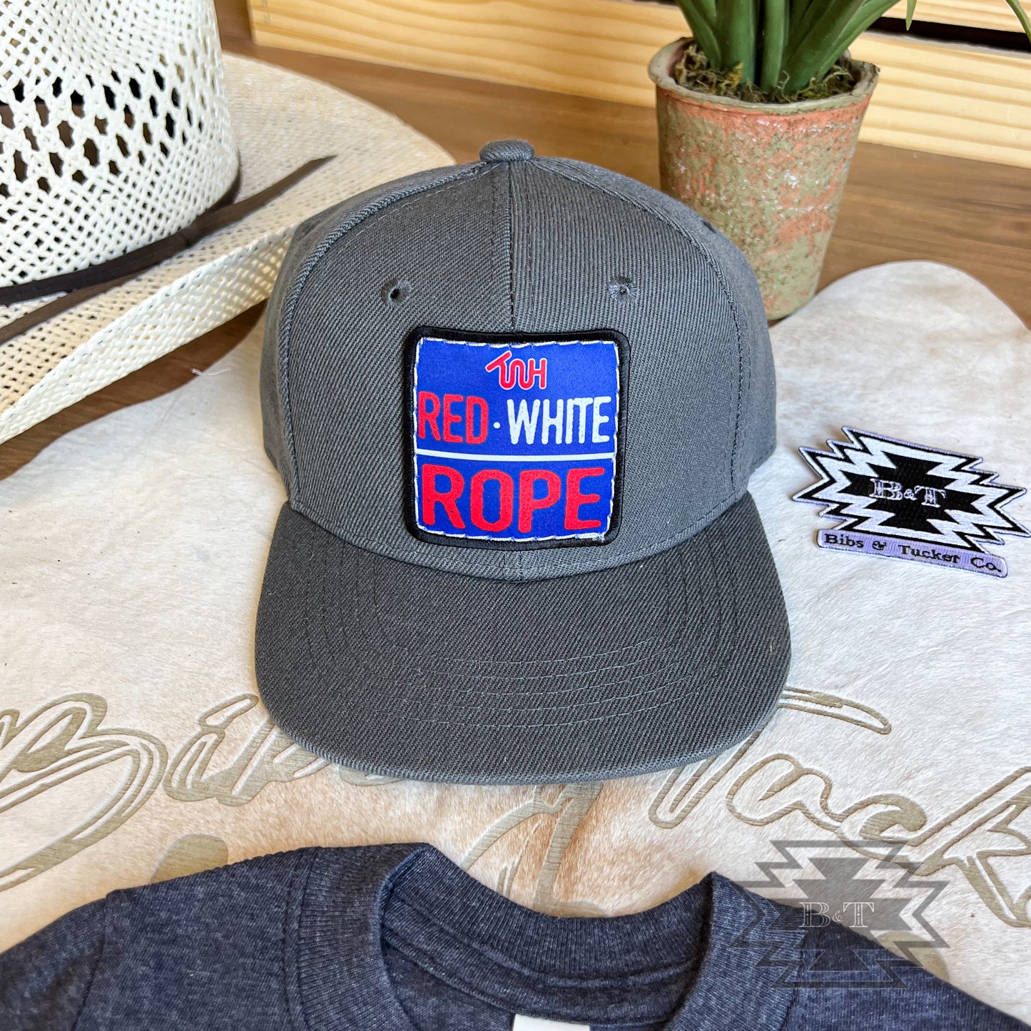 Red White & Rope Cap