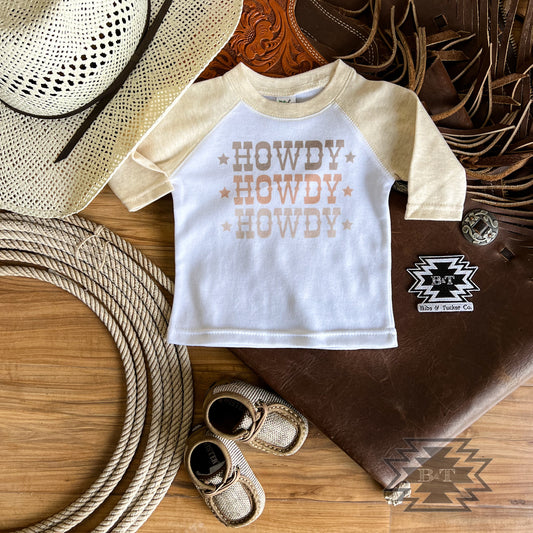 Howdy Howdy Howdy ~ Oatmeal Baseball Tee