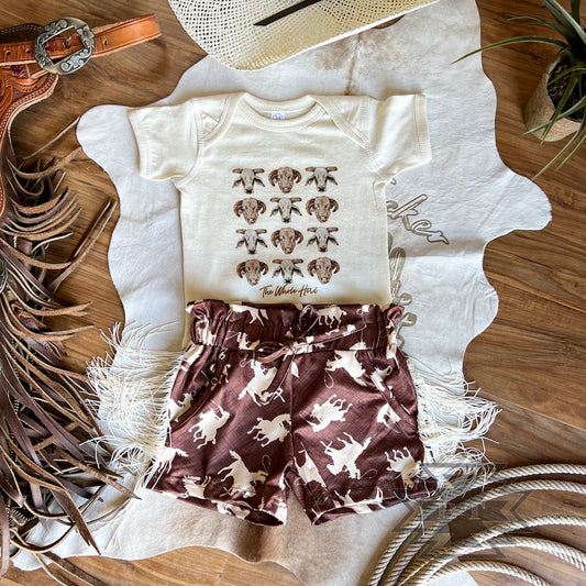 A Lil Broncy - Fringe Shorts