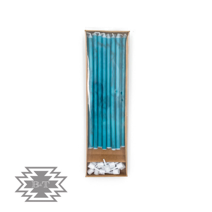 Turquoise Stone Birthday Candles