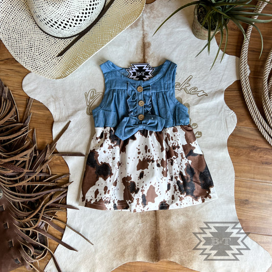 Cowhide 'n Denim Dress
