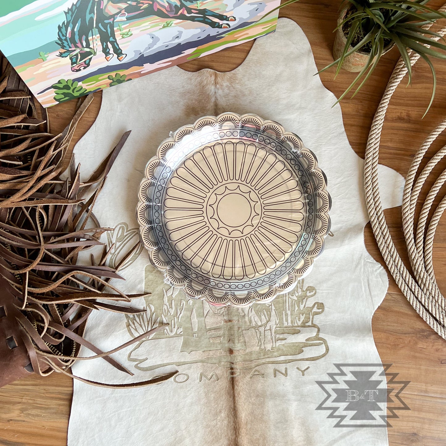 Silver Concho Dinner Plates