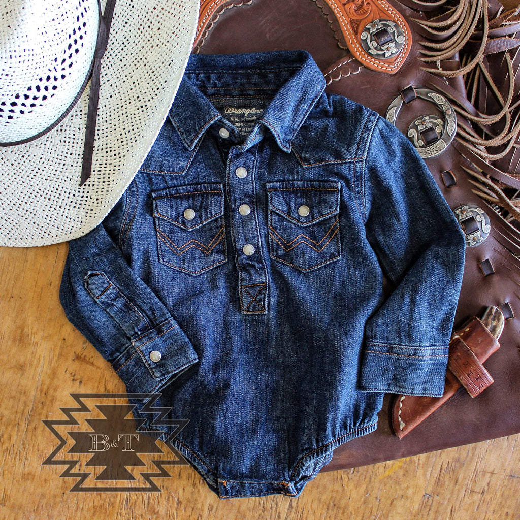 Denim WRANGLER Onesie - BIBS & TUCKER CO. LLC