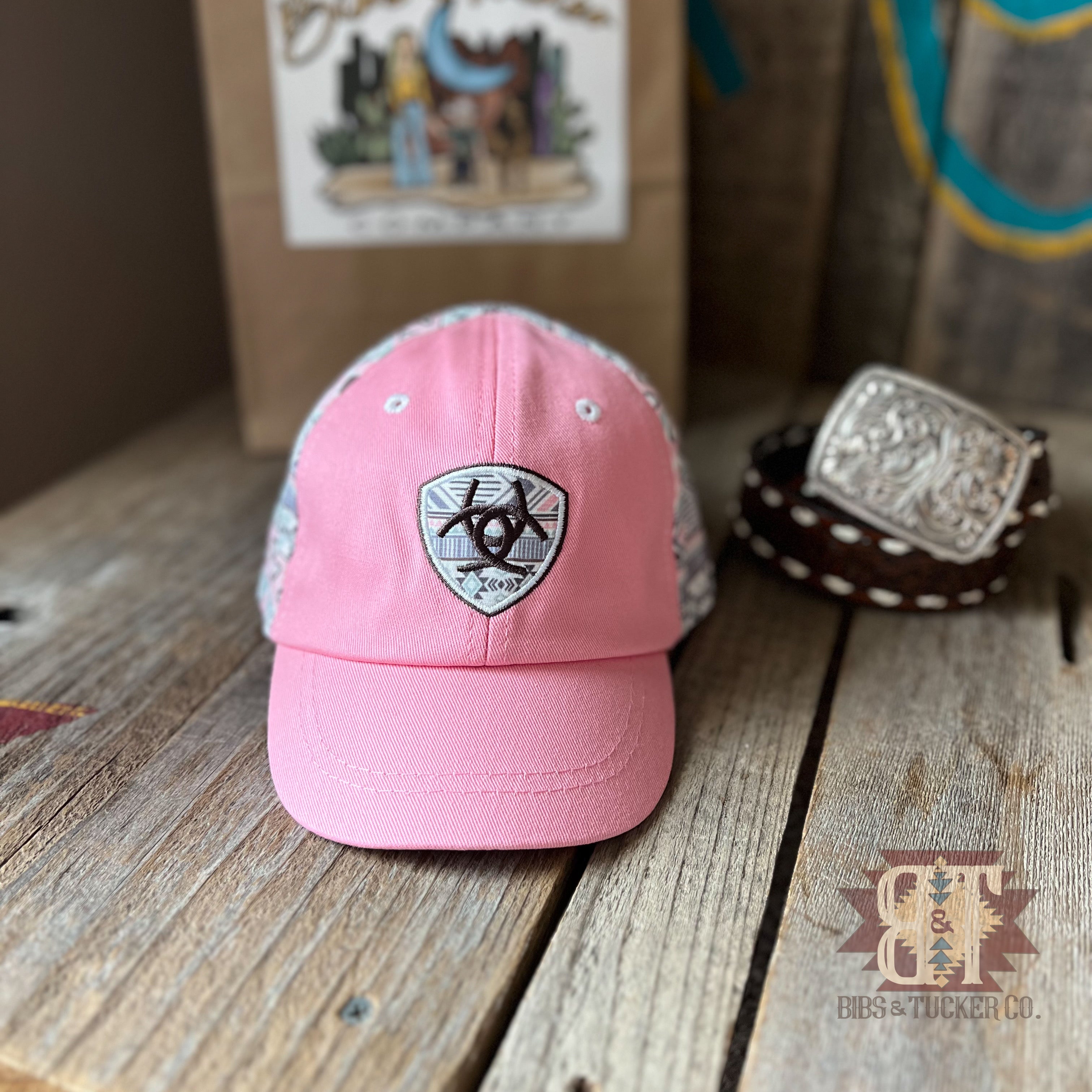 The Lilly Infant Cap - Pink Aztec
